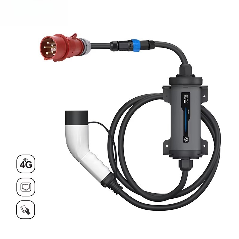 Type 2 to Red CEE Plug Electri - Portable Ev Charger 32A Type 2 Cee Plug review and price