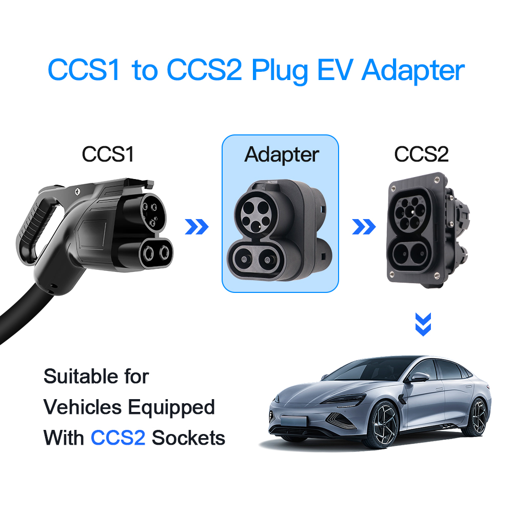 CCS1 to CCS2 EV Charger Adapte - Ccs2 To Ccs1 Fast Charge Adapter 250Kw review and price